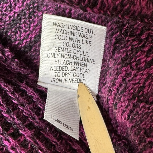 Dana Buchman Women's Sweater Size M Fuchsia/Black Long Sleeve - Picture 8 of 8